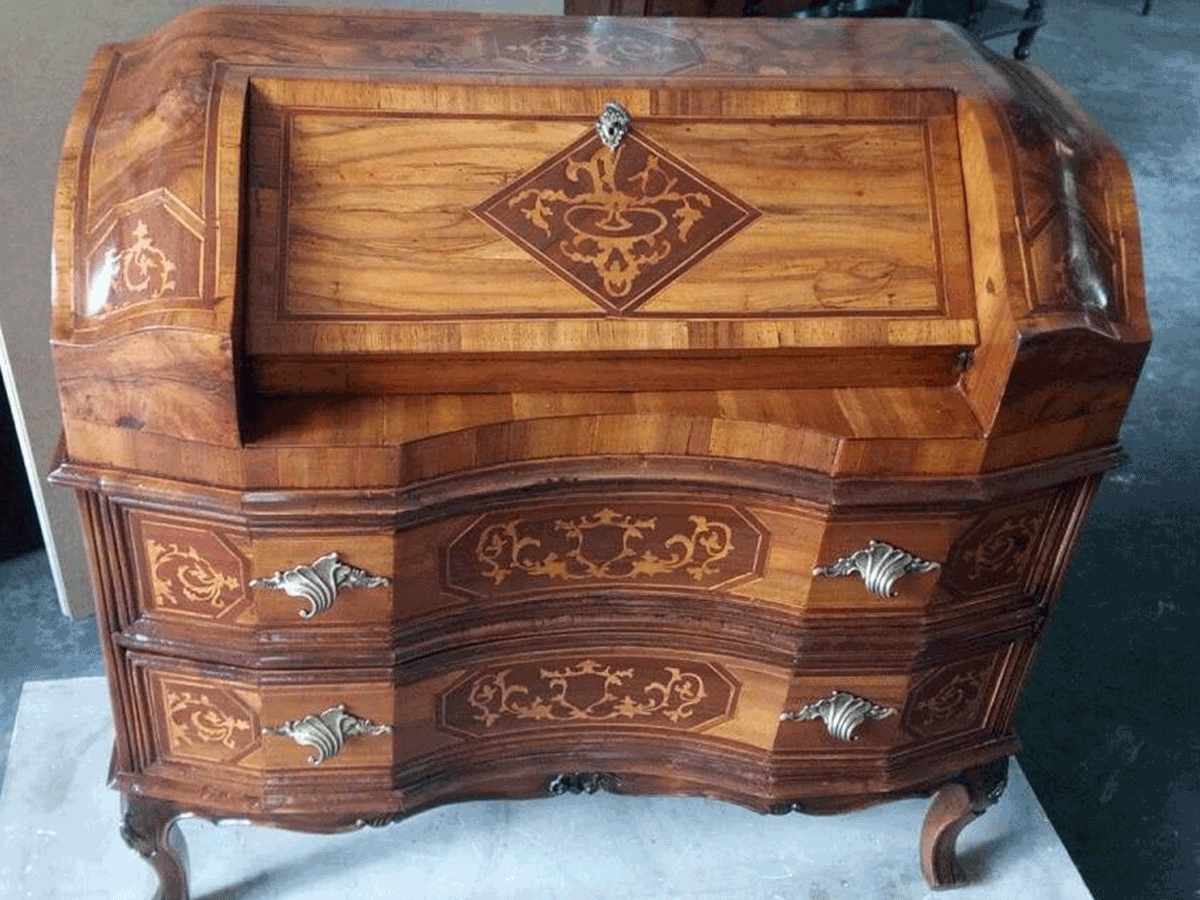 Restauro mobile antico GP Wood Finishing Torino Piemonte